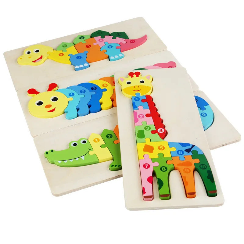 Wooden numbered puzzles - Montessori Grow