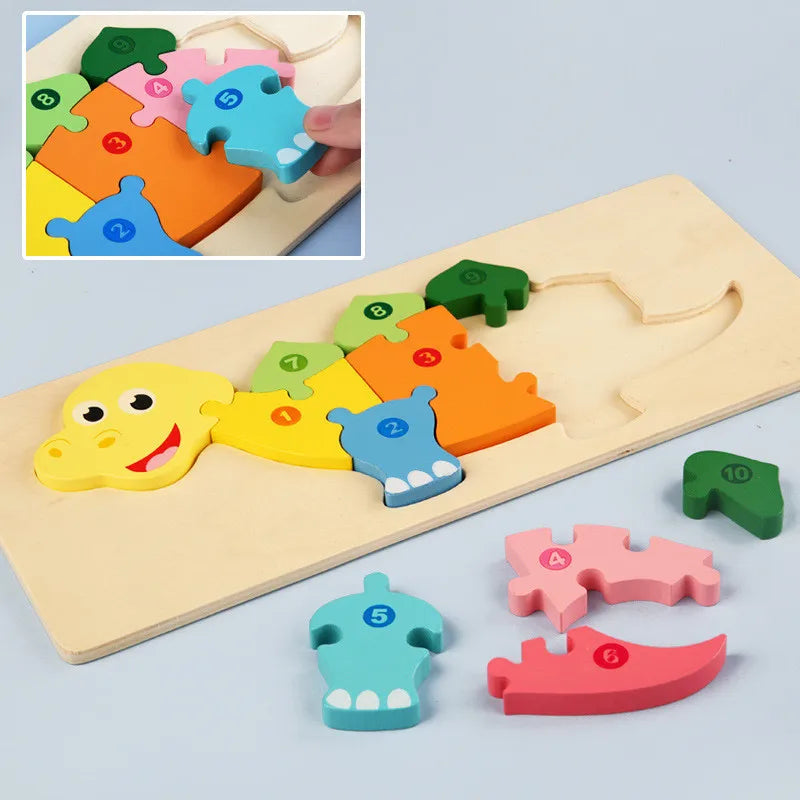 Wooden numbered puzzles - Montessori Grow