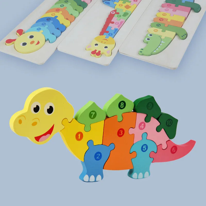 Wooden numbered puzzles - Montessori Grow