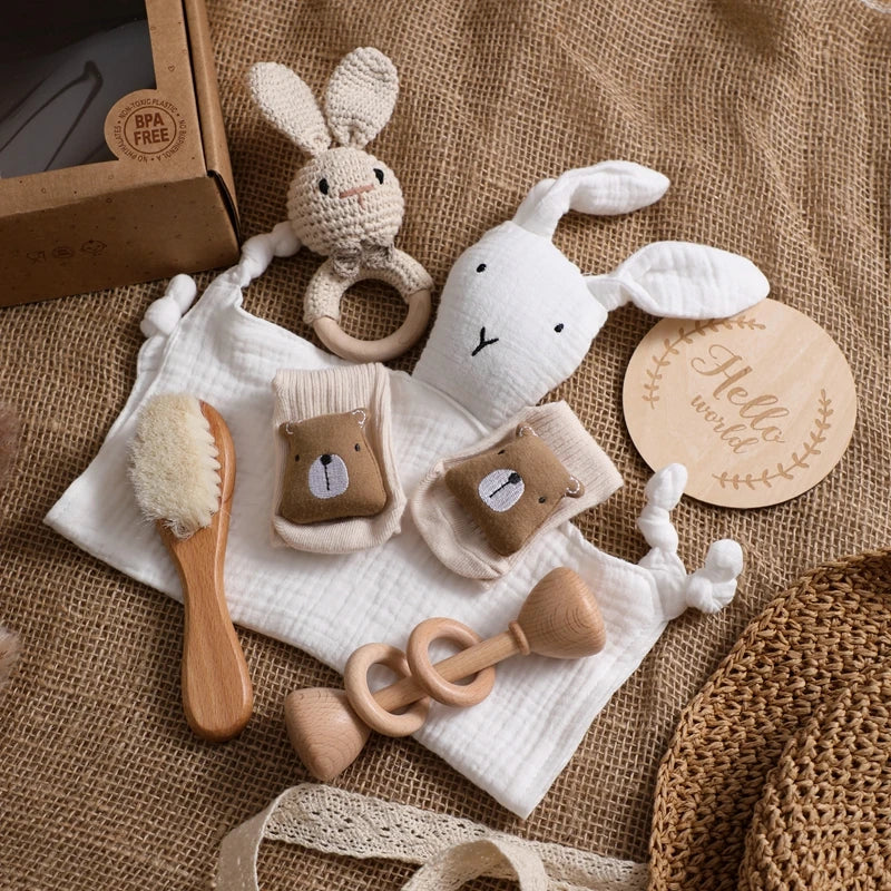 Gift Kit Newbon - Withe Rabit 5 PCS - Montessori Grow