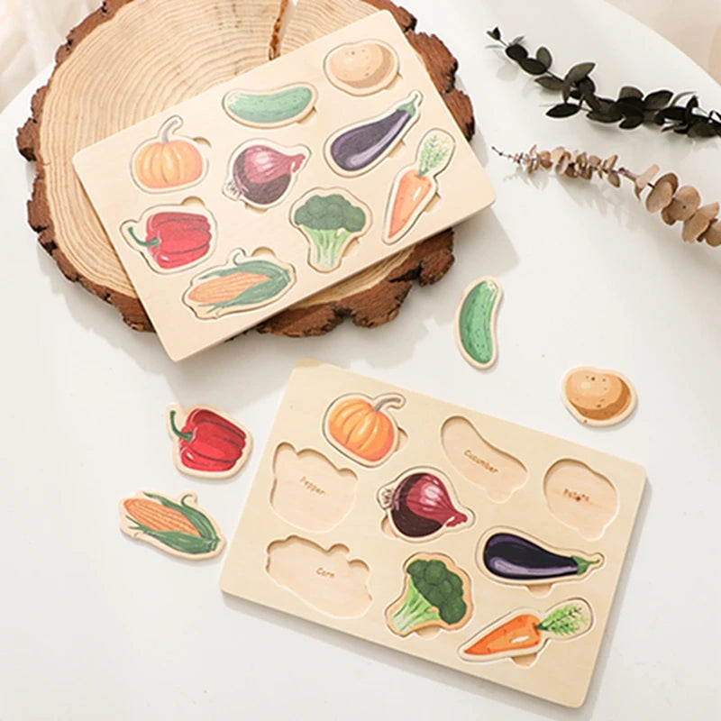 Educational wooden puzzles - Montessori Grow