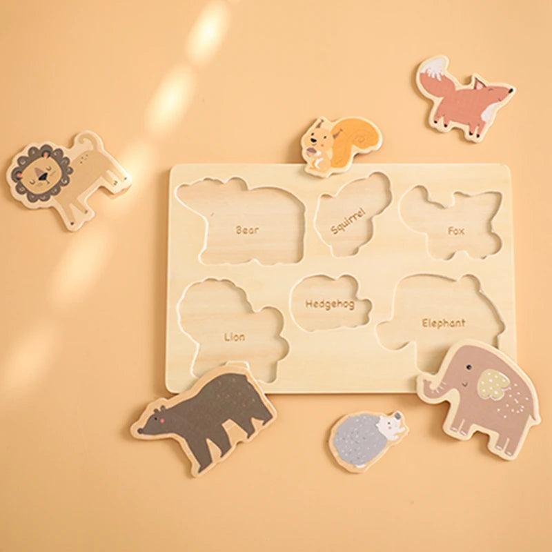 Educational wooden puzzles - Montessori Grow